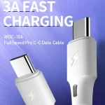 WK WDC-106 3A Type-C / USB-C to Type-C / USB-C Full Speed Charging Data Cable, Length: 1m - Image 2