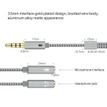 HY191 2 in 1 3.5mm Male to Microphone + Audio Female Braided Audio Cable, Length: 26cm - Image 6