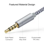 HY191 2 in 1 3.5mm Male to Microphone + Audio Female Braided Audio Cable, Length: 26cm - Image 7