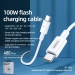 REMAX Marlik Series RC-183c PD 100W USB-C / Type-C to USB-C / Type-C Interface Fast Charging Data Cable, Cable Length: 2m, 2m - Image 3