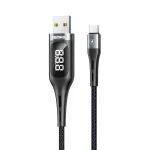 REMAX RC-096a Leader 1.2m 2.1 USB to USB-C / Type-C Intelligent Digital Display Aluminum Alloy Braid Fast Charging Data Cable, SAS6166A, SAS6166B