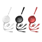 REMAX RC-185th 3 in 1 2.1A USB to 8 Pin + USB-C / Type-C + Micro USB Sury Series Telescopic Charging Data Cable - Image 2