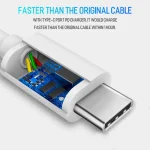 USB-C / Type-C to USB-C / Type-C PD Fast Charging & Sync Data Cable, Cable Length: 14cm, 14cm Type-C to Type-C White - Image 5