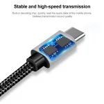 1m Weave Style Type-C Male to 3.5mm Male Audio Cable, 1m - Image 3