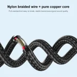 1m Weave Style Type-C Male to 3.5mm Male Audio Cable, 1m - Image 4