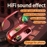 T2 Bluetooth 5.0 TWS Touch Digital Display True Wireless Bluetooth Earphone with Charging Box, T2 (Black), T2 (Red), T2 (White) - Image 5