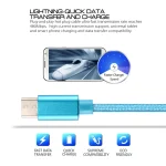 Knit Texture USB to USB-C / Type-C Data Sync Charging Cable, Cable Length: 3m, 3A Total Output, 2A Transfer Data - Image 7