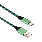 1m USB to USB-C / Type-C Nylon Weave Style Data Sync Charging Cable - Image 3