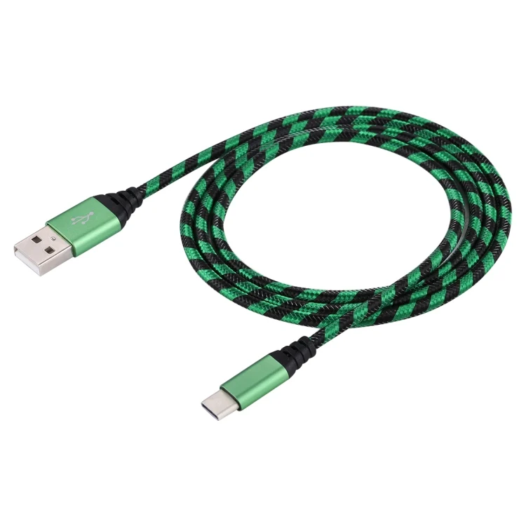 SAS6530G_3.webp 1m USB to USB-C / Type-C Nylon Weave Style Data Sync Charging Cable - Image 4
