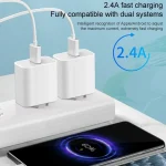 M117 2.4A Dual USB Port Flash Charger Travel Charger, EU Plug, Dual USB - Image 4