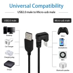 U-shaped Micro USB Male to USB Male Nylon Braid Charge Data Cable - Image 6