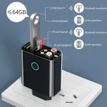 K16 2 in 1 3.5mm AUX + RAC Dual Output Plug-in Bluetooth 5.0 Audio Transmitter Receiver with Remote Control, EU Plug, EU Plug - Image 7