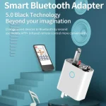 K16 2 in 1 3.5mm AUX + RAC Dual Output Plug-in Bluetooth 5.0 Audio Transmitter Receiver with Remote Control, CN Plug, CN Plug - Image 2