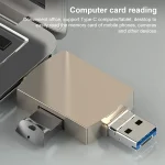 3 in 1 USB-C / Type-C to USB + Micro USB OTG Adapter TF / SD Card Card Reader, Micro USB - Image 5