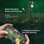 REMAX RC-177a Heymanba II 2.1A USB to USB-C / Type-C 180 Degrees Elbow Zinc Alloy Braided Gaming Data Cable, Cable Length: 1m, RC-177a - Image 4