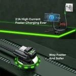 REMAX RC-177a Heymanba II 2.1A USB to USB-C / Type-C 180 Degrees Elbow Zinc Alloy Braided Gaming Data Cable, Cable Length: 1m, RC-177a - Image 5