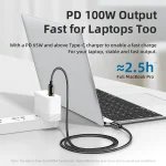 REMAX RC-128a 100W Type-C / USB-C to Type-C / USB-C Intelligent Digital Display Zinc Alloy Braided Charging Data Cable, Length: 1.2m - Image 3