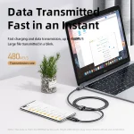 REMAX RC-128a 100W Type-C / USB-C to Type-C / USB-C Intelligent Digital Display Zinc Alloy Braided Charging Data Cable, Length: 1.2m - Image 5