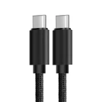 60W PD USB-C / Type-C Male to USB-C / Type-C Male Braided Data Cable, Cable Length: 1m - Image 2