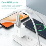 IVON AD36 12W 2.4A Dual USB Port Travel Charger, US Plug - Image 4