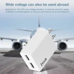 IVON AD38 5V 2.1A Dual USB Port Travel Charger, US Plug - Image 5