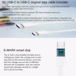 Original Huawei USB-C / Type-C Super Fast Charge Multi-Protocol Charger (Max 65W) with 1m 5A USB-C / Type-C to USB-C / Type-C Data Cable, US Plug, with Type-C to Type-C Cable - Image 7