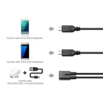 USB-C / Type-C Female to 2 x Micro USB Male Adapter Y Cable, Total Length: about 30cm - Image 6