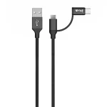 IVON CA52 2.4A USB to Type-C + Micro USB 2 in 1 Charging Sync Data Cable, Length: 1m, Type-C + Micro USB - Image 7