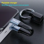 IVON CA90 3.1A Max USB to Micro USB Portable Data Cable with Ring, Length: 14.5cm, Micro USB - Image 2