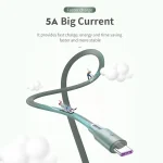 ROCK S1 5V / 2.4A USB-C / Type-C Charging + Data Synchronization TPE Flat Shape Data Cable, Cable Length: 1m, USB-C / Type-C - Image 3