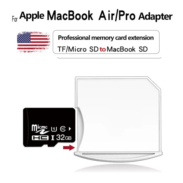 SAS7224W_4.webp Micro SD / TF Card to SD Adapter for MacBook Air / Pro, Support up to 512GB, 512GB - Image 5