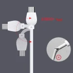 awei CL-61 2 in 1 2.5A Micro USB Charging + Transmission Aluminum Alloy Braided Data Cable, Length: 1m - Image 3