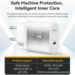 Yesido YC57 PD 20W USB-C / Type-C Single Port Quick Charger, EU Plug, Type-C Port Quick Charger - Image 5