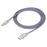 1m 5A Wires Woven USB-C / Type-C to USB 2.0 Data Sync Quick Charger Cable - Image 3