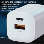 WK WP-U140 33W Power Series USB+USB-C/Type-C Fast Charger, Specifications: US Plug, 33W US Plug - Image 6