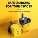 WK WP-U128 40W Dual USB-C/Type-C Interface Gallium Nitride Charger,Specifications: UK Plug - Image 3