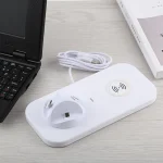 USB to 3 in 1 (8 Pin + Micro USB + USB-C / Type-C) Dock Charger Desktop Charging Data Sync Stand Station Holder with Qi Wireless Charger & USB Cable - Image 2