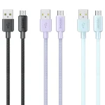 WEKOME WDC-03 Tidal Energy Series 3A USB to Micro USB Braided Data Cable, Length: 1m, USB to Micro USB - Image 2