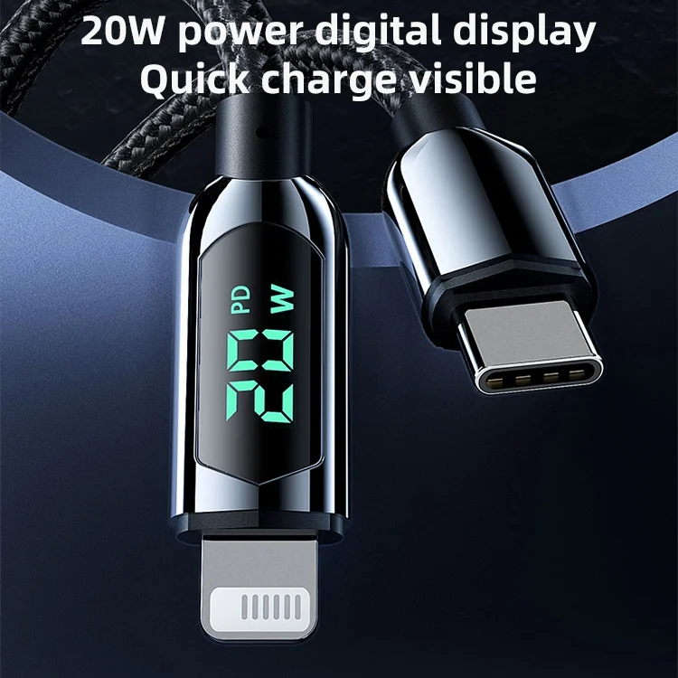 SAS8389_3.webp Mutural Li-CC002 1.2m 100W Digital Display USB-C / Type-C to Type-C Charging Data Cable - Image 4