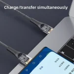Mutural Li-CC011 1.2m 66W Transparent USB to Type-C Charging Data Cable - Image 4