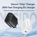 Yesido YC57C PD 20W USB-C / Type-C Single Port Quick Charger with Type-C to Type-C Cable, EU Plug, with Type-C to Type-C Cable - Image 2