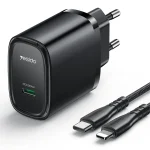 Yesido YC57L PD 20W USB-C / Type-C Port Quick Charger with Type-C to 8 Pin Cable, EU Plug, with Type-C to 8 Pin Cable