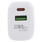 LZ-215A+C 20W QC 3.0 USB + PD 3.0 USB-C / Type-C Fast Charging Travel Charger, US Plug - Image 6