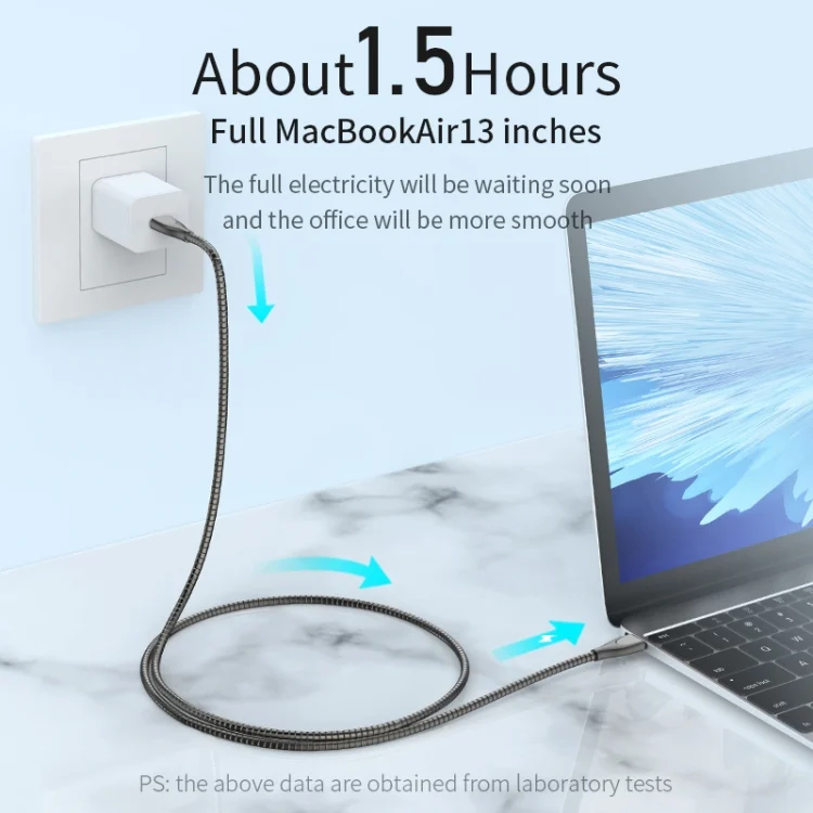 SAS9078_B2.webp ADC-009 USB-C / Type-C to USB-C / Type-C Zinc Alloy Hose Fast Charging Data Cable, Cable Length: 1m, USB-C / Type-C to USB-C / Type-C - Image 3