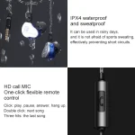 QKZ CK9 HiFi In-ear Four Unit Sports Music Headphones - Image 3