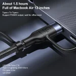 USAMS US-SJ547 U62 USB + Type-C / USB-C toType-C / USB-C + 8 Pin + Micro Aluminum Alloy PD Fast Charging Data Cable, Length: 1.2m - Image 4