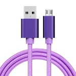 1m 3A Woven Style Metal Head Micro USB to USB Data / Charger Cable, 1m Micro USB