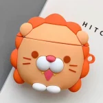 For Apple AirPods 1/2 Generation Universal Wireless Lion And Dinosaur Headphone Holder Bluetooth  Protective Case, Lion, Dinosaur