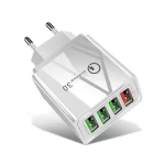 30W QC 3.0 USB + 3 USB 2.0 Ports Mobile Phone Tablet PC Universal Quick Charger Travel Charger, EU Plug, EU Plug