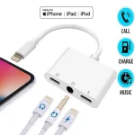 ZS-KL21820 3 in 1 8 Pin to 8 Pin Charging Port + 8 Pin Earphone Jack + 3.5mm Earphone Jack Earphone Adapter Adapter - Image 2